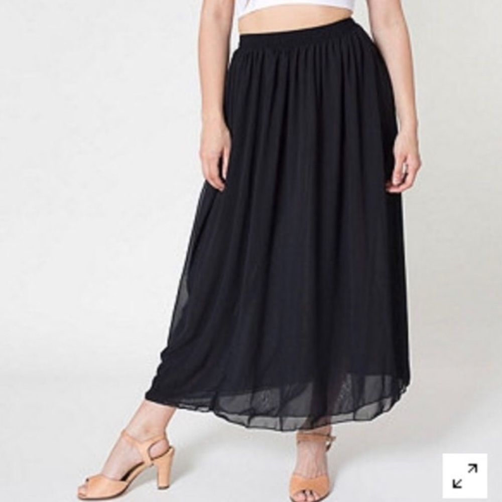 American apparel chiffon maxi skirt